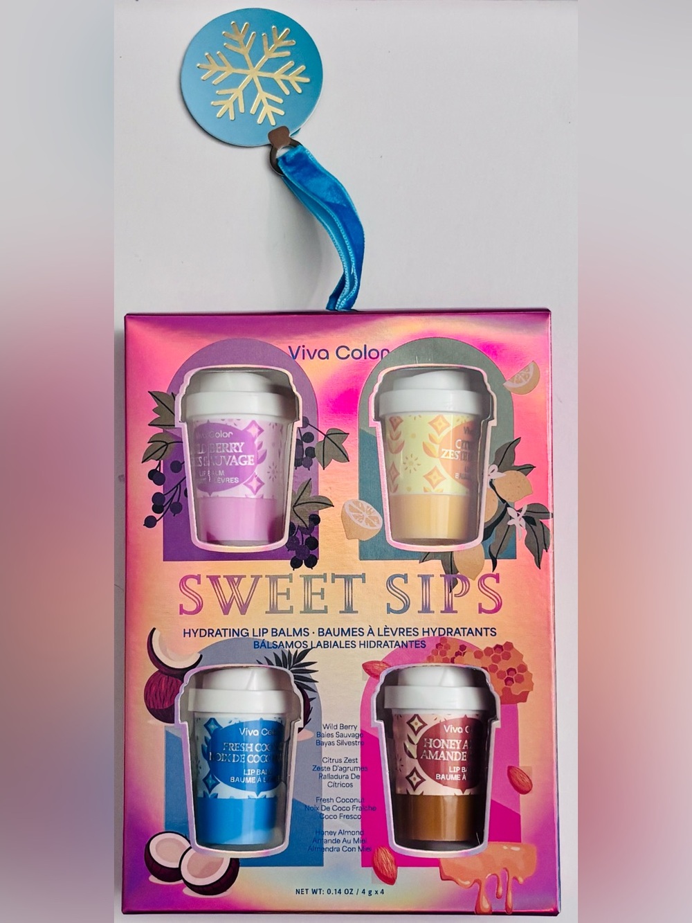 Gift Set of Sweet Sips Coffee Cup Shape Hydrating Lip Balms